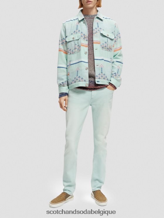vêtements Scotch & Soda le jean teint en pièce coupe super slim- Scotch and Soda parfum menthe 6BZRBF583