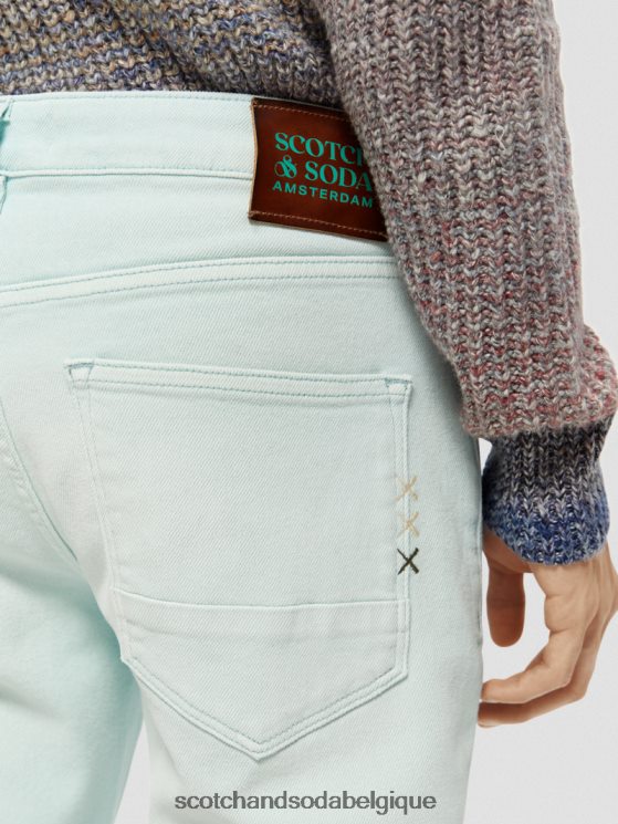 vêtements Scotch & Soda le jean teint en pièce coupe super slim- Scotch and Soda parfum menthe 6BZRBF583