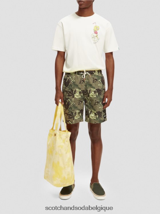 vêtements Scotch & Soda short de bain long imprimé- Scotch and Soda outlet camouflage floral 6BZRBF676