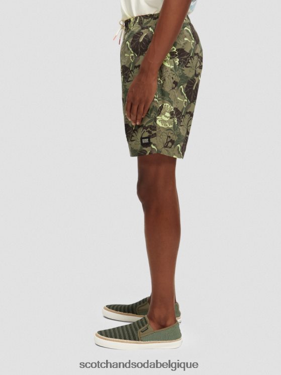 vêtements Scotch & Soda short de bain long imprimé- Scotch and Soda outlet camouflage floral 6BZRBF676