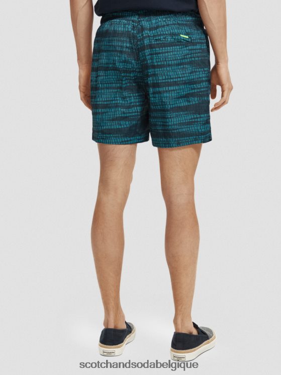 vêtements Scotch & Soda short de bain mi-long imprimé- Scotch and Soda Liﾨﾨge bande bleue 6BZRBF690