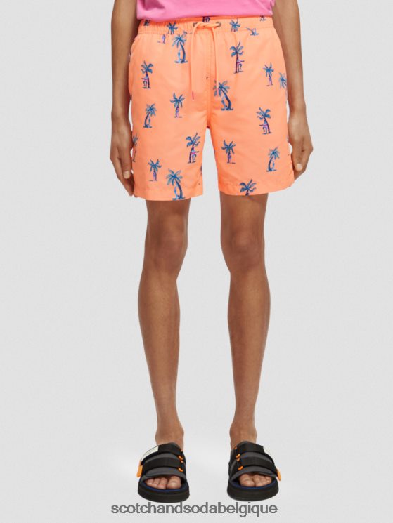 vêtements Scotch & Soda short de bain mi-long imprimé- Scotch and Soda Liﾨﾨge guitare rose aop 6BZRBF672