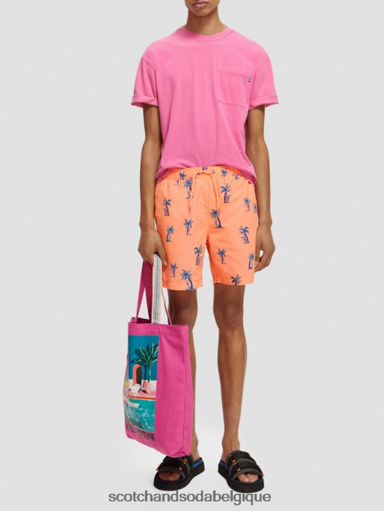 vêtements Scotch & Soda short de bain mi-long imprimé- Scotch and Soda Liﾨﾨge guitare rose aop 6BZRBF672