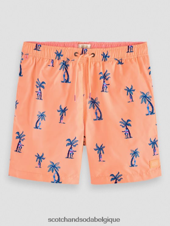 vêtements Scotch & Soda short de bain mi-long imprimé- Scotch and Soda Liﾨﾨge guitare rose aop 6BZRBF672