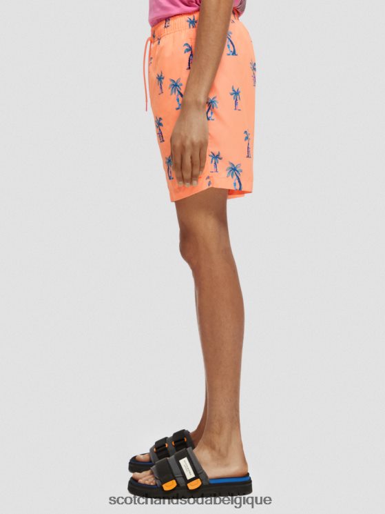vêtements Scotch & Soda short de bain mi-long imprimé- Scotch and Soda Liﾨﾨge guitare rose aop 6BZRBF672