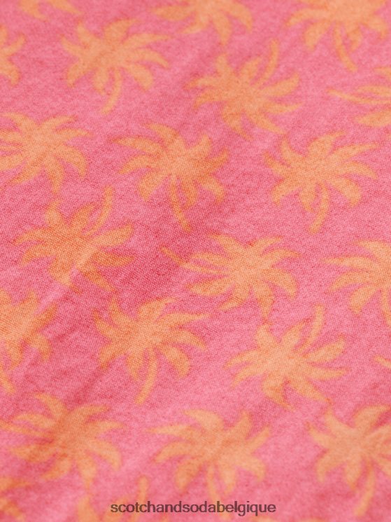 vêtements Scotch & Soda short de bain mi-long imprimé- Scotch and Soda femme feuille de cire de flamant rose aop 6BZRBF671