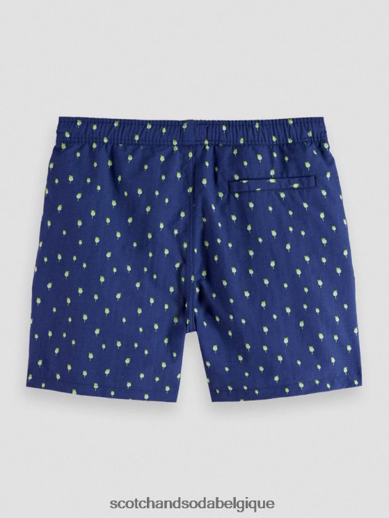 vêtements Scotch & Soda short de bain mi-long imprimé- Scotch and Soda outlet aop à pois bleu marine 6BZRBF667