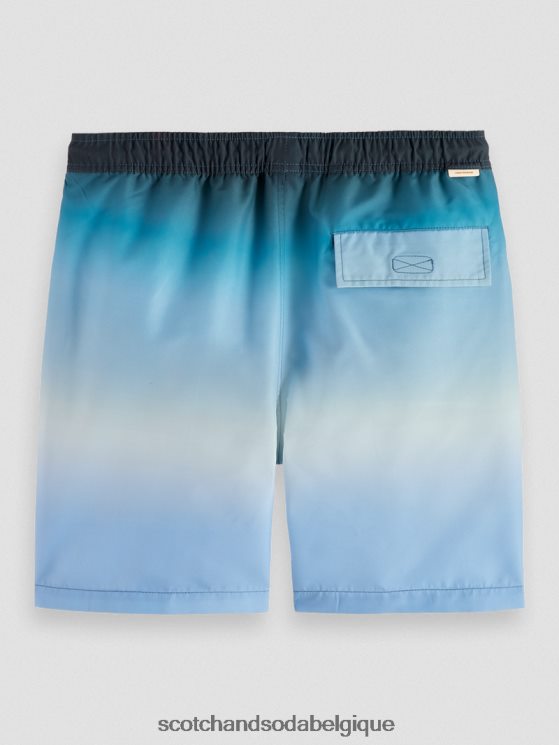 vêtements Scotch & Soda short de bain mi-long imprimé- Scotch and Soda outlet dégradé turquoise 6BZRBF694