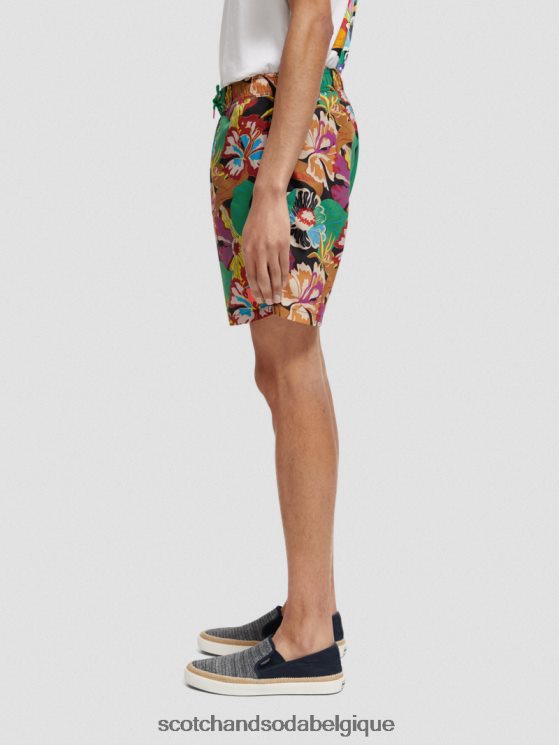 vêtements Scotch & Soda short de bain mi-long imprimé- Scotch and Soda parfum aop floral noir 6BZRBF673