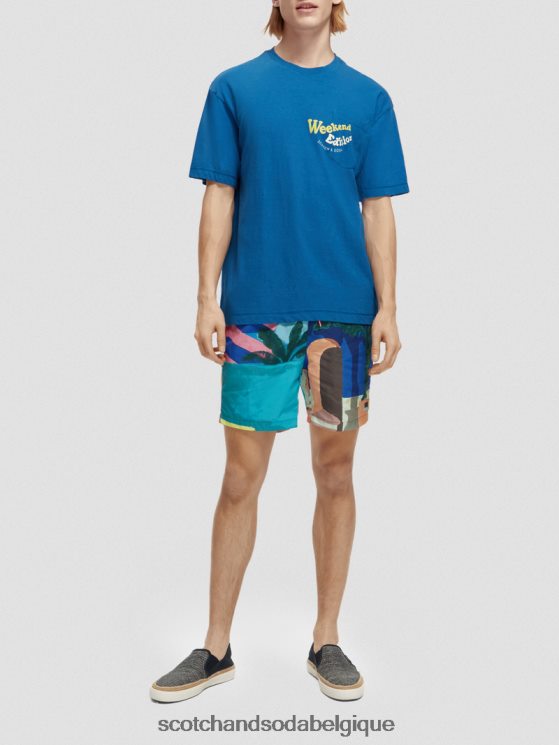 vêtements Scotch & Soda short de bain mi-long imprimé- Scotch and Soda parfum scène aop 6BZRBF691