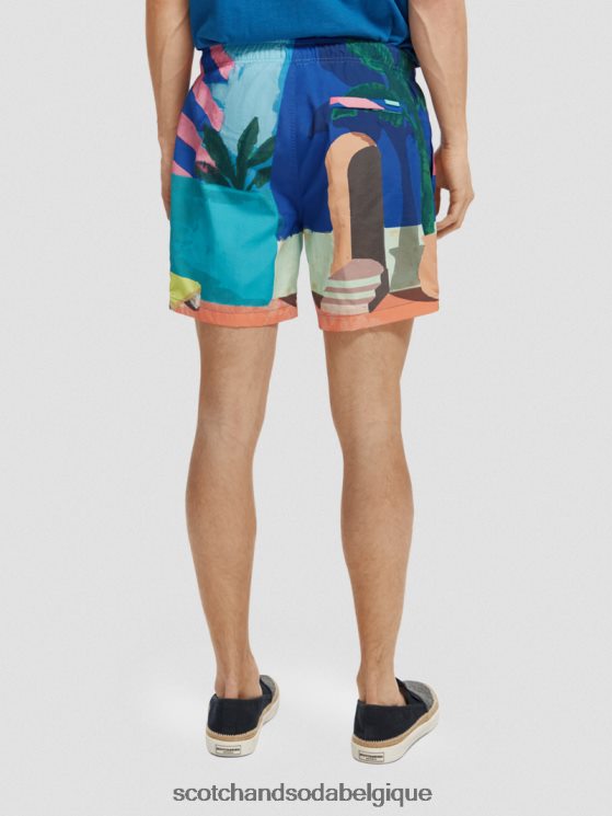 vêtements Scotch & Soda short de bain mi-long imprimé- Scotch and Soda parfum scène aop 6BZRBF691
