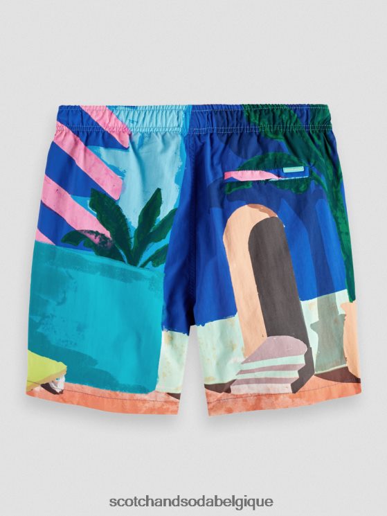 vêtements Scotch & Soda short de bain mi-long imprimé- Scotch and Soda parfum scène aop 6BZRBF691