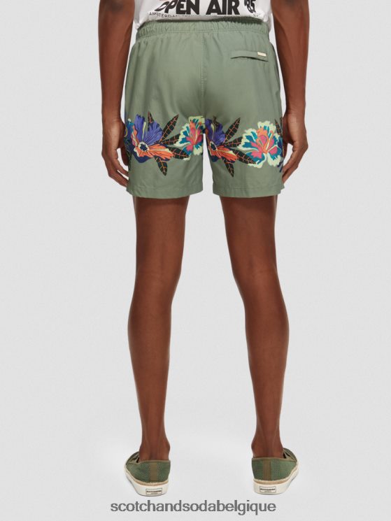 vêtements Scotch & Soda short de bain mi-long imprimé- Scotch and Soda shop near me imprimé vert 6BZRBF693