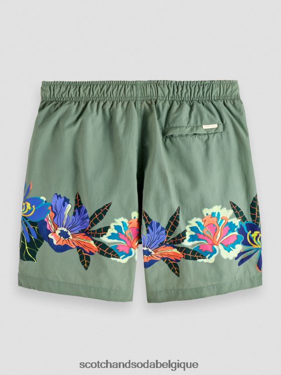 vêtements Scotch & Soda short de bain mi-long imprimé- Scotch and Soda shop near me imprimé vert 6BZRBF693