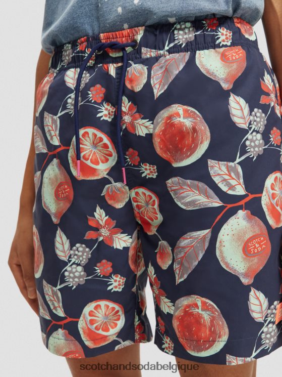 vêtements Scotch & Soda short de bain mi-long imprimé- Scotch and Soda shop online multi fruits aop 6BZRBF674