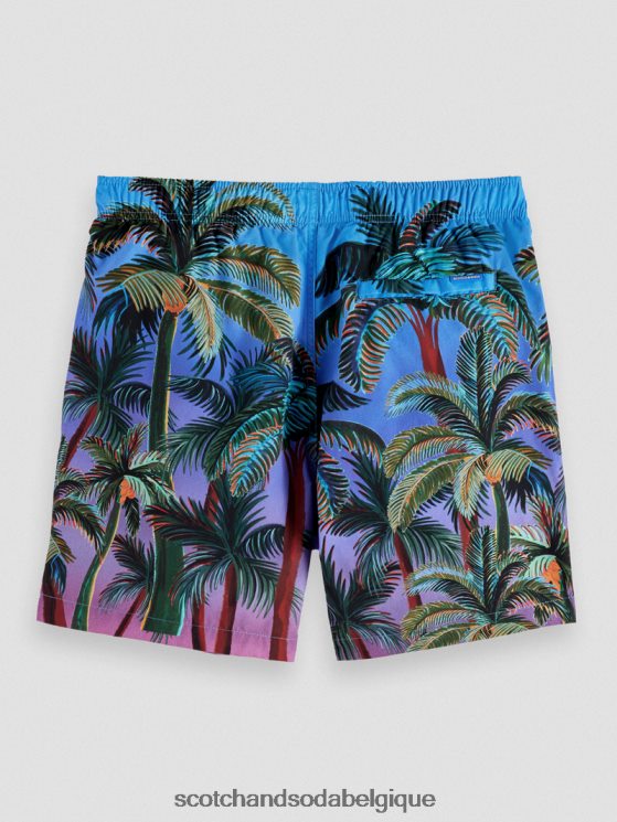 vêtements Scotch & Soda short de bain mi-long imprimé- Scotch and Soda shop online palmiers aop marine 6BZRBF692