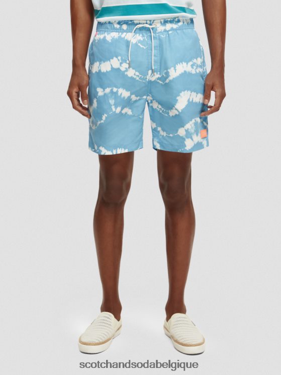 vêtements Scotch & Soda short de bain mi-long imprimé tie-dye- Scotch and Soda Bruxelles tie-dye bleu marine 6BZRBF687