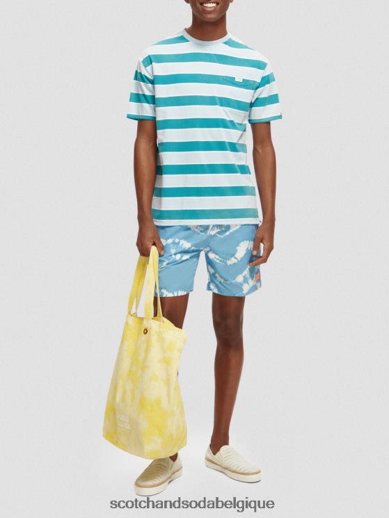 vêtements Scotch & Soda short de bain mi-long imprimé tie-dye- Scotch and Soda Bruxelles tie-dye bleu marine 6BZRBF687