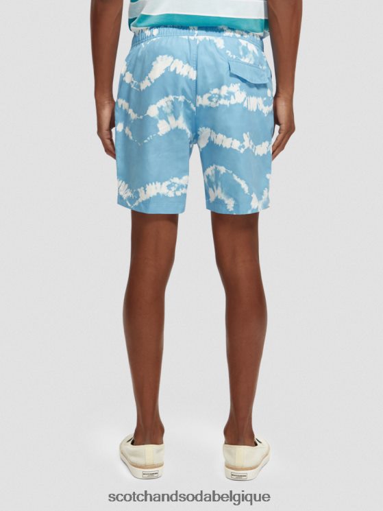 vêtements Scotch & Soda short de bain mi-long imprimé tie-dye- Scotch and Soda Bruxelles tie-dye bleu marine 6BZRBF687