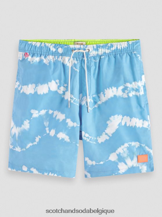 vêtements Scotch & Soda short de bain mi-long imprimé tie-dye- Scotch and Soda Bruxelles tie-dye bleu marine 6BZRBF687