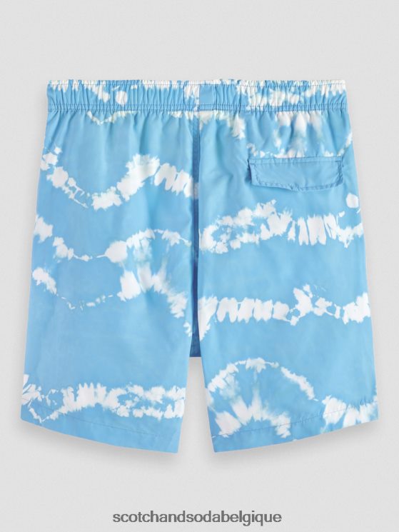 vêtements Scotch & Soda short de bain mi-long imprimé tie-dye- Scotch and Soda Bruxelles tie-dye bleu marine 6BZRBF687