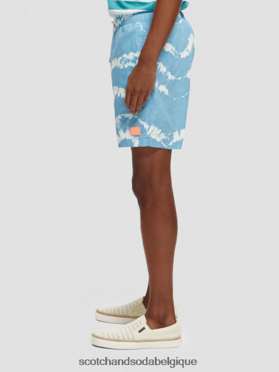 vêtements Scotch & Soda short de bain mi-long imprimé tie-dye- Scotch and Soda Bruxelles tie-dye bleu marine 6BZRBF687