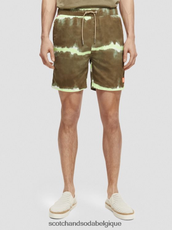 vêtements Scotch & Soda short de bain mi-long imprimé tie-dye- Scotch and Soda Namur teinture de cravate de l'armée 6BZRBF688