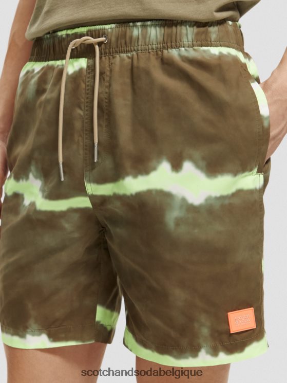 vêtements Scotch & Soda short de bain mi-long imprimé tie-dye- Scotch and Soda Namur teinture de cravate de l\'armée 6BZRBF688