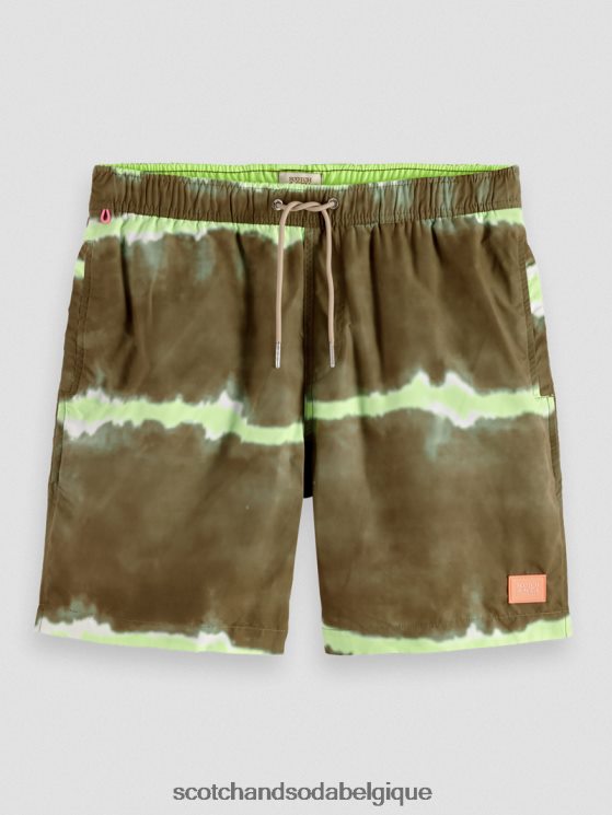 vêtements Scotch & Soda short de bain mi-long imprimé tie-dye- Scotch and Soda Namur teinture de cravate de l\'armée 6BZRBF688