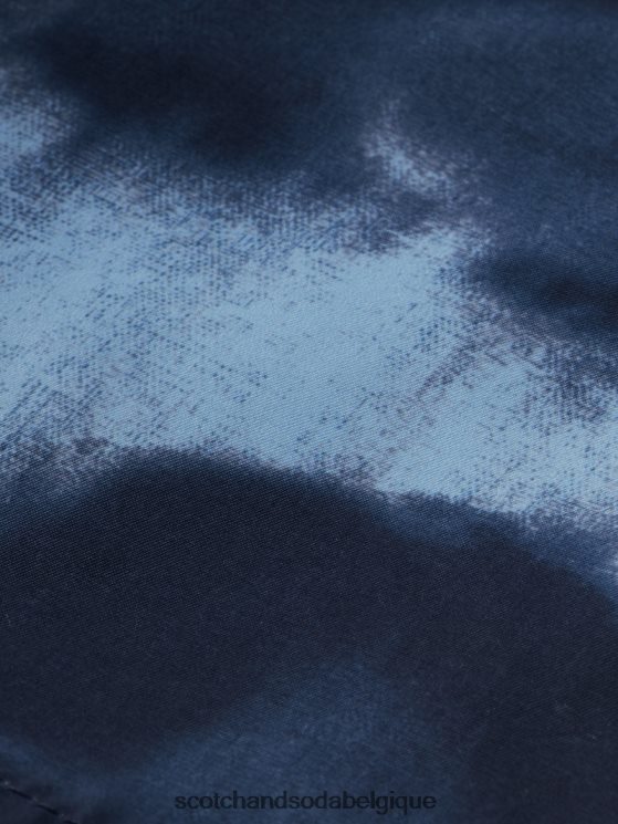 vêtements Scotch & Soda short de bain mi-long imprimé tie-dye- Scotch and Soda femme teinture de cravate bleu marine 6BZRBF689