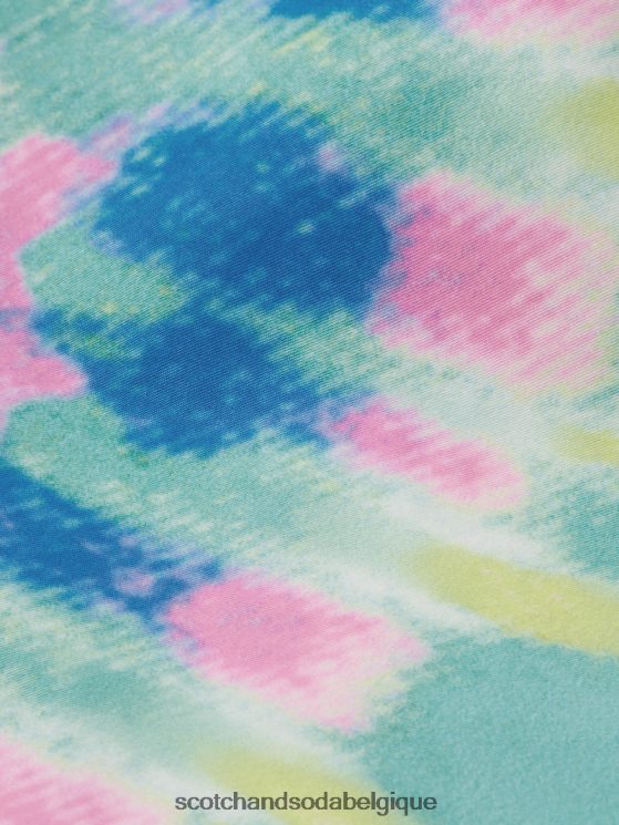 vêtements Scotch & Soda short de bain mi-long imprimé tie-dye- Scotch and Soda outlet teinture de cravate de fleur de menthe 6BZRBF685