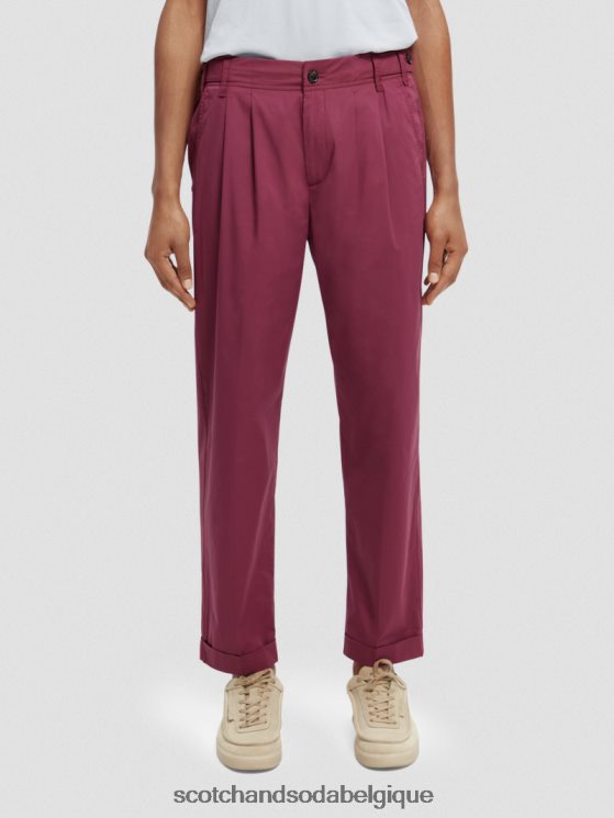 vêtements Scotch & Soda chino ample à pinces fuselées- Scotch and Soda shop near me dahlia 6BZRBF486