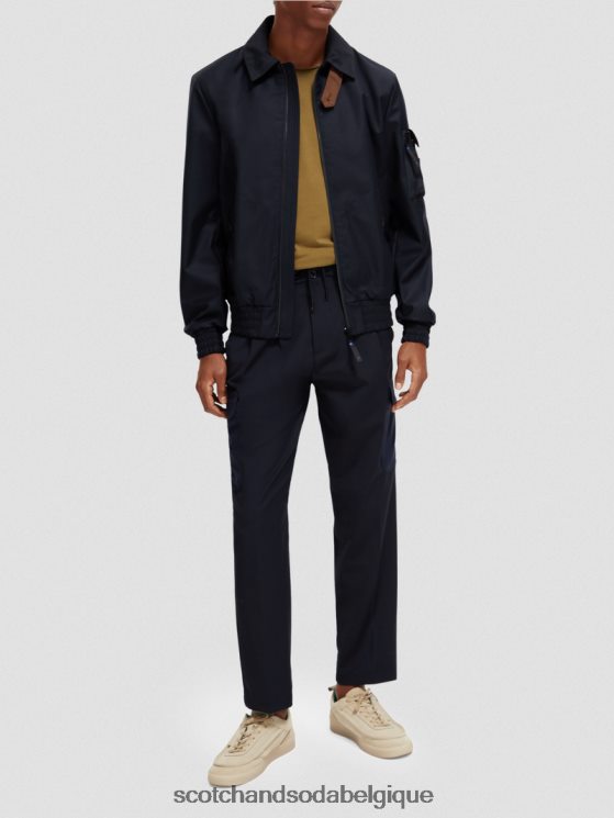 vêtements Scotch & Soda chino cargo ample coupe fuselée en laine mélangée- Scotch and Soda outlet nuit 6BZRBF487