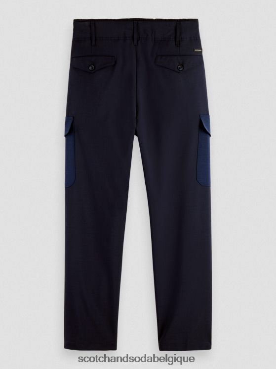 vêtements Scotch & Soda chino cargo ample coupe fuselée en laine mélangée- Scotch and Soda outlet nuit 6BZRBF487
