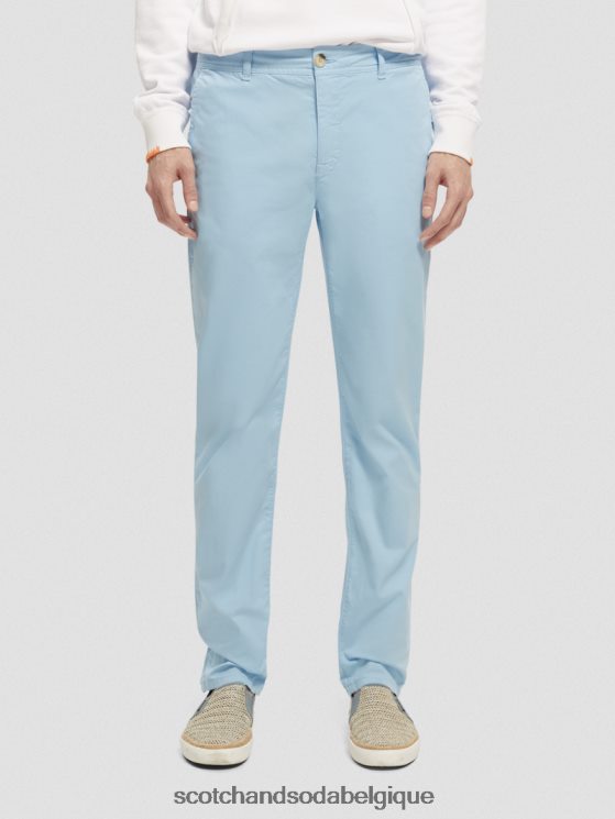 vêtements Scotch & Soda chino super slim fit teint en pièce- Scotch and Soda Bruxelles bleu de mer 6BZRBF498