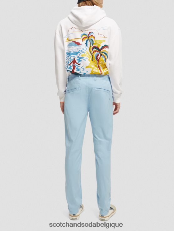 vêtements Scotch & Soda chino super slim fit teint en pièce- Scotch and Soda Bruxelles bleu de mer 6BZRBF498