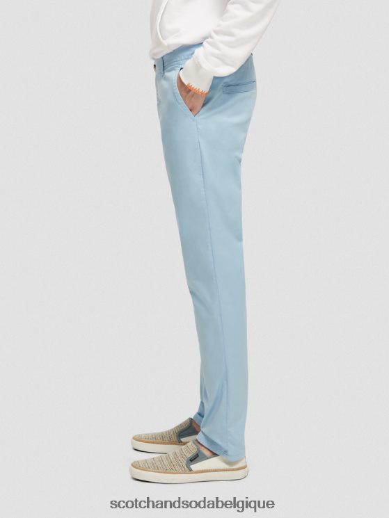 vêtements Scotch & Soda chino super slim fit teint en pièce- Scotch and Soda Bruxelles bleu de mer 6BZRBF498