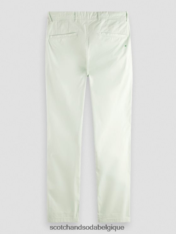 vêtements Scotch & Soda chino super slim fit teint en pièce- Scotch and Soda Namur menthe 6BZRBF499