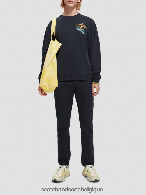 vêtements Scotch & Soda chino super slim fit teint en pièce- Scotch and Soda outlet marine 6BZRBF496