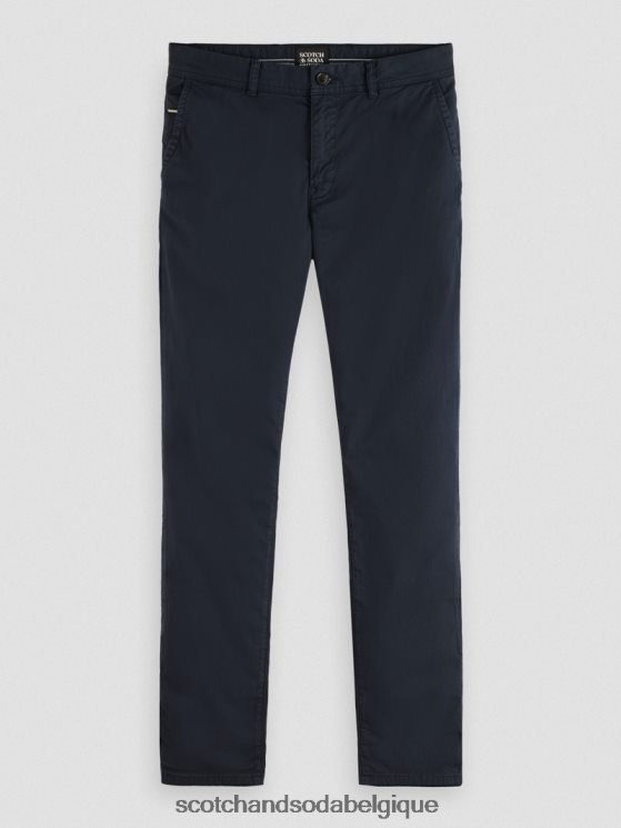 vêtements Scotch & Soda chino super slim fit teint en pièce- Scotch and Soda outlet marine 6BZRBF496