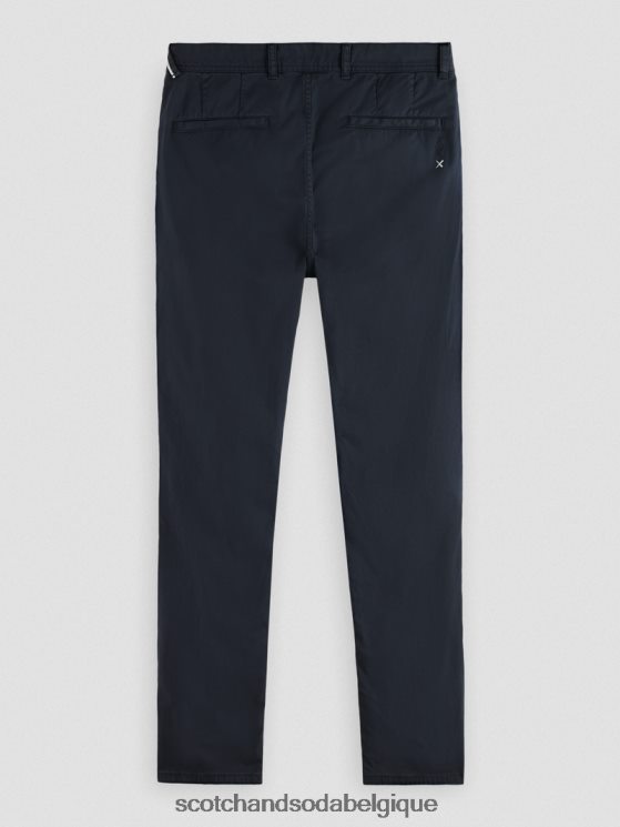 vêtements Scotch & Soda chino super slim fit teint en pièce- Scotch and Soda outlet marine 6BZRBF496