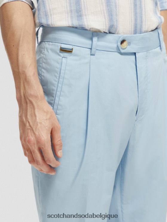 vêtements Scotch & Soda le chino en popeline Blake- Scotch and Soda Liﾨﾨge bleu de mer 6BZRBF501