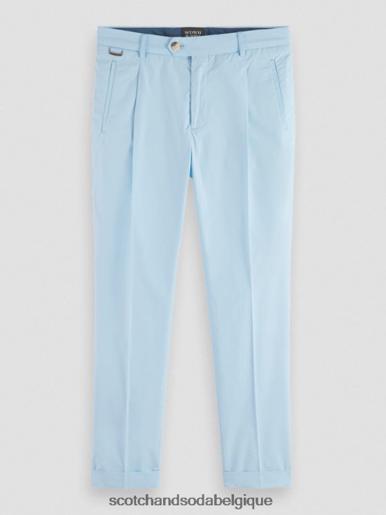 vêtements Scotch & Soda le chino en popeline Blake- Scotch and Soda Liﾨﾨge bleu de mer 6BZRBF501