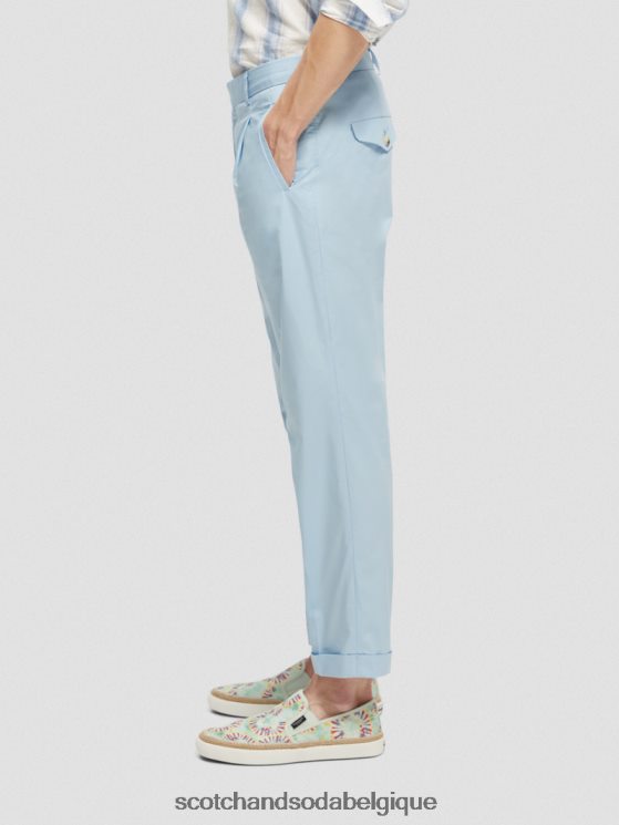 vêtements Scotch & Soda le chino en popeline Blake- Scotch and Soda Liﾨﾨge bleu de mer 6BZRBF501