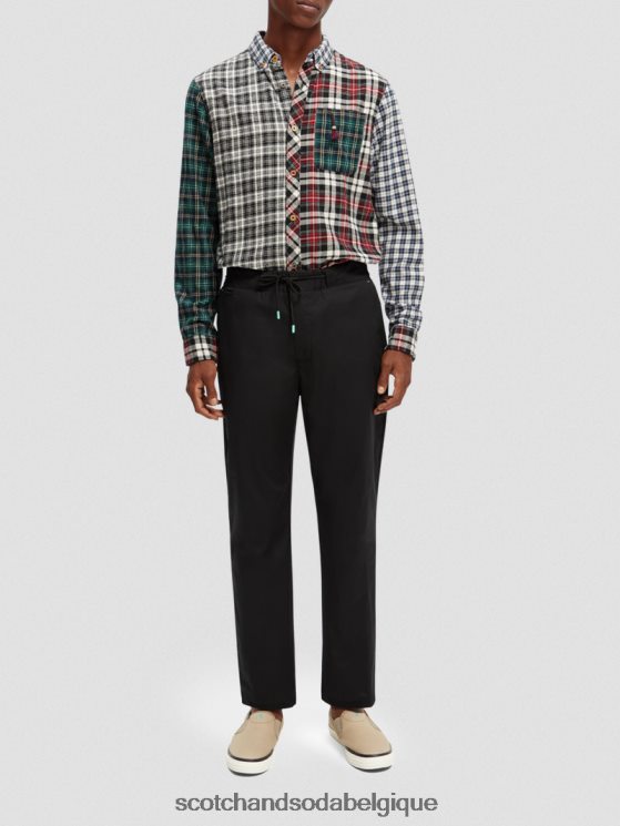 vêtements Scotch & Soda le jogger classique en popeline coupe fuselée préféré- Scotch and Soda parfum noir 6BZRBF484