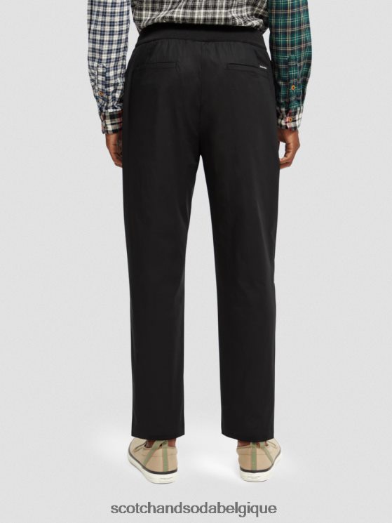vêtements Scotch & Soda le jogger classique en popeline coupe fuselée préféré- Scotch and Soda parfum noir 6BZRBF484