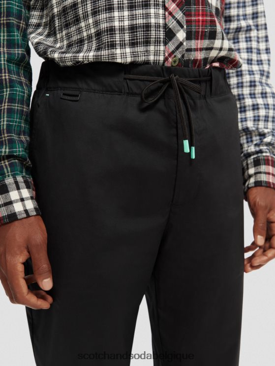 vêtements Scotch & Soda le jogger classique en popeline coupe fuselée préféré- Scotch and Soda parfum noir 6BZRBF484