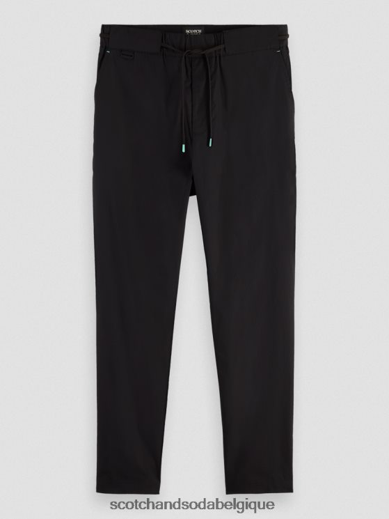 vêtements Scotch & Soda le jogger classique en popeline coupe fuselée préféré- Scotch and Soda parfum noir 6BZRBF484