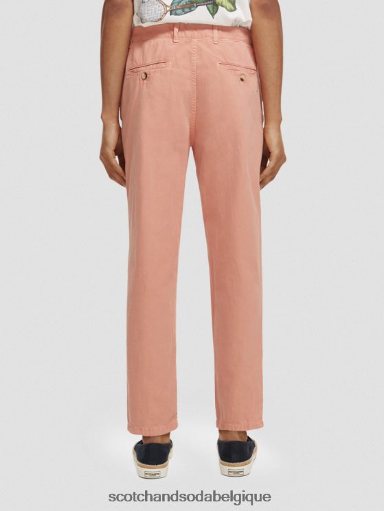 vêtements Scotch & Soda le jogger teint en pièce coupe fuselée Regular The Drift- Scotch and Soda Belgique flamant 6BZRBF488