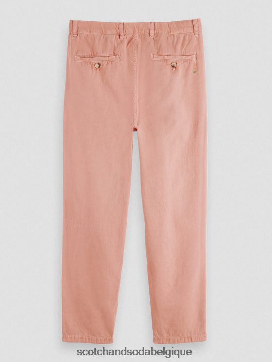 vêtements Scotch & Soda le jogger teint en pièce coupe fuselée Regular The Drift- Scotch and Soda Belgique flamant 6BZRBF488